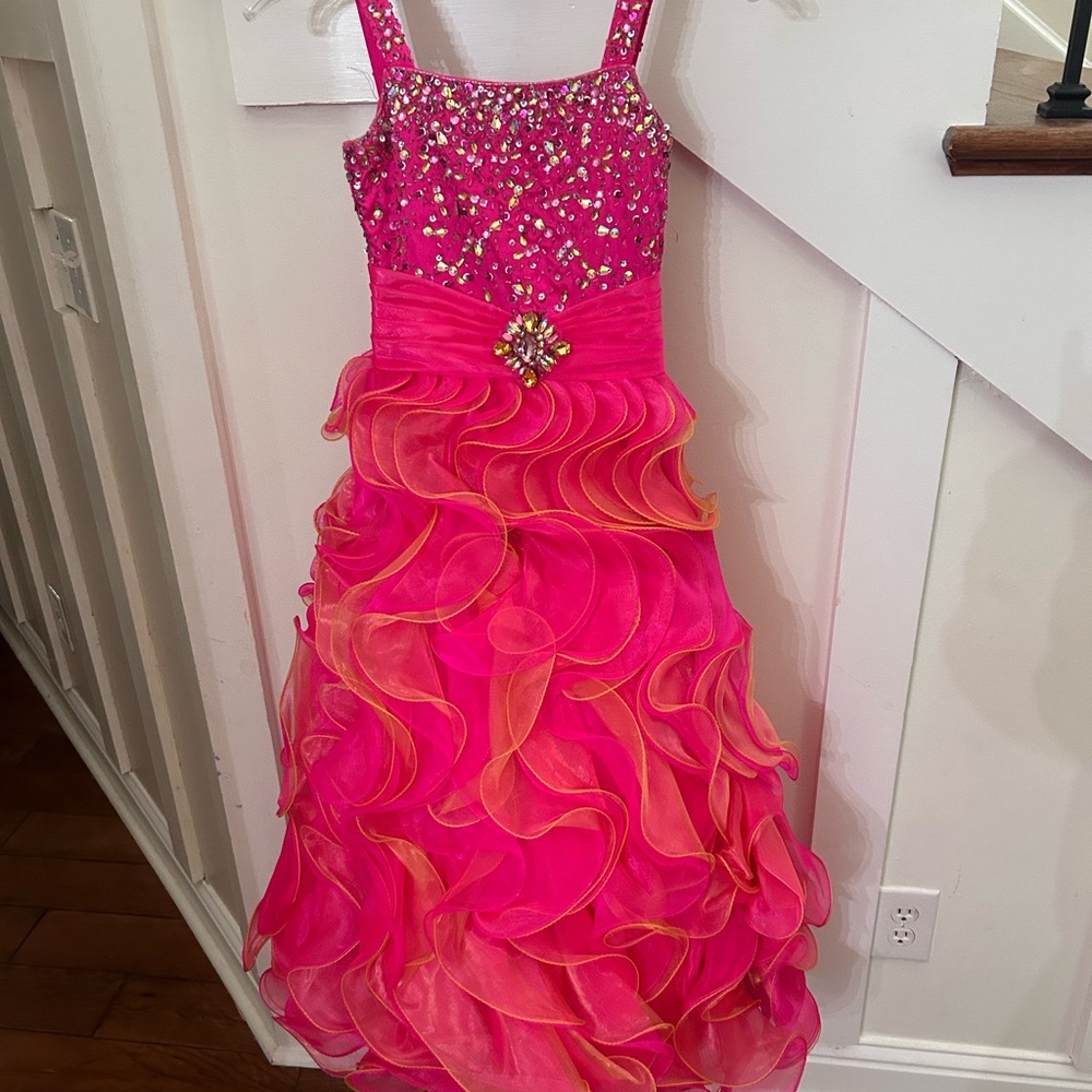 rachel allen girls size 6 pageant dress